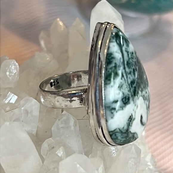 #571 Tree Agate Handcrafted Ring Size 5.5 NWOT - Picture 4 of 16